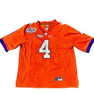 NIKE DeShaun Watson #4 Clemson Tigers Fuller Football Jersey MEDIUM Sewn Logos